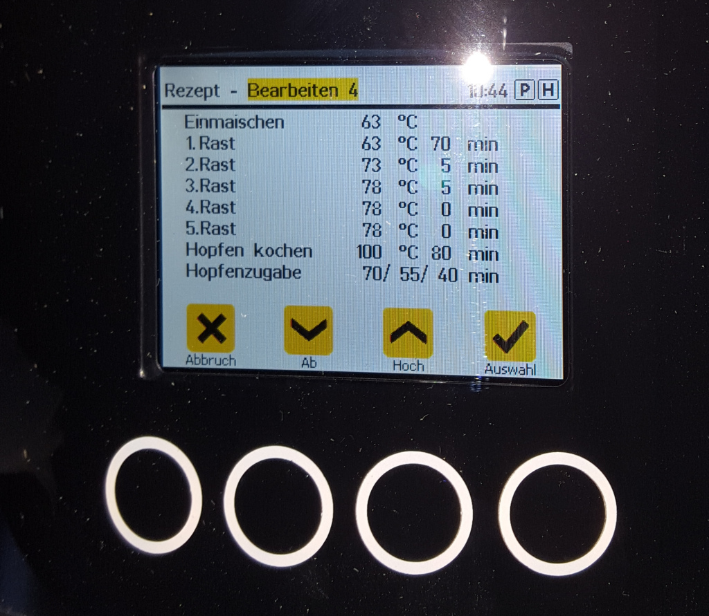 Programmierung des Braumeisters